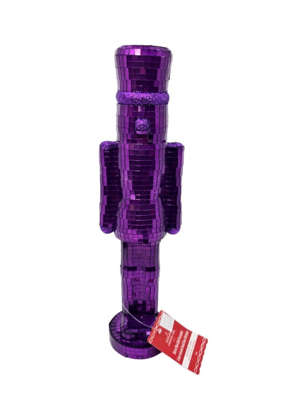 Ashland Purple Mirror & Glitter Disco 13" Nutcracker Tabletop Decor NEW